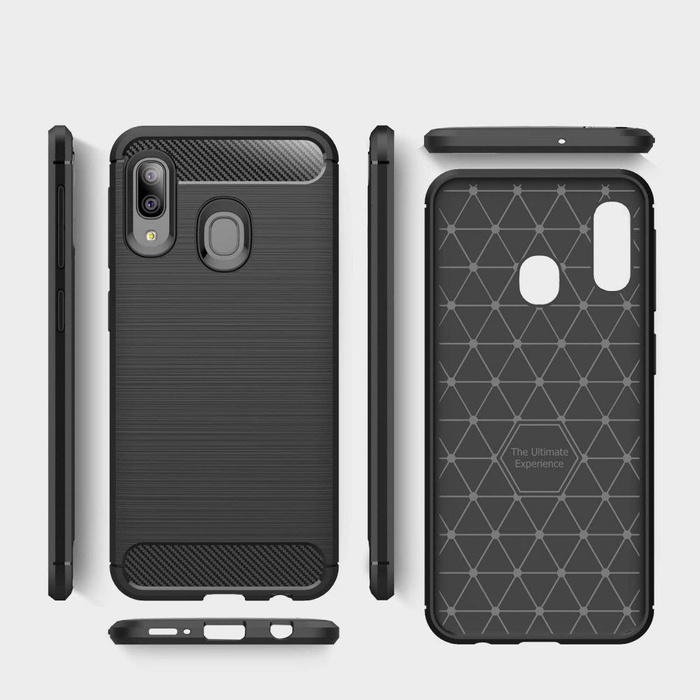 Case Samsung Galaxy A20 Carbon Silicone Cover