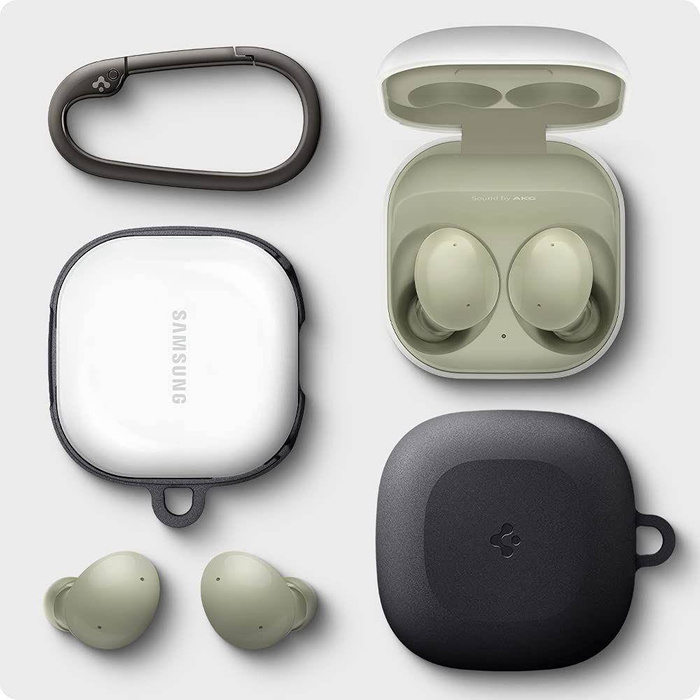 SPIGEN Samsung Galaxy Buds 2 Live Pro Geo Fit Etui Szary Case