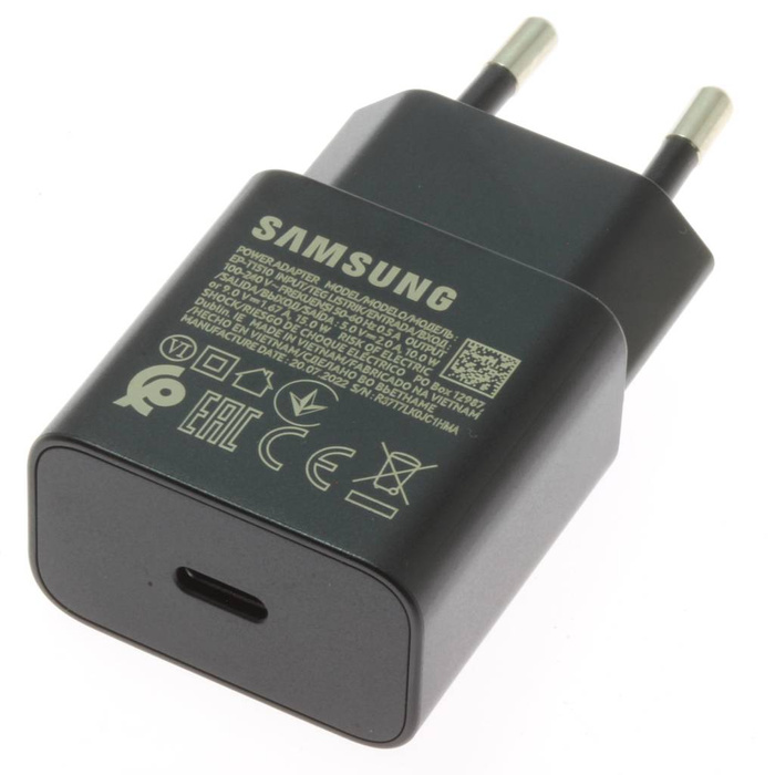 Genuine Charger and Cable SAMSUNG 15W USB-C EP-T1510EBE Fast Charging Black