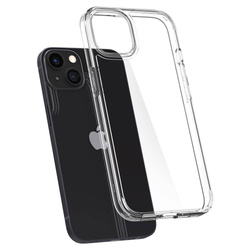 Case iPhone 13 Spigen Ultra Hybrid Crystal Transparent Clear Case + Tempered Glass Full Cover Spigen