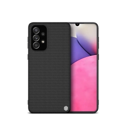 Nillkin Textured Case wytrzymałe wzmocnione etui z żelową ramką i nylonem na tyle Samsung Galaxy A33 5G czarny