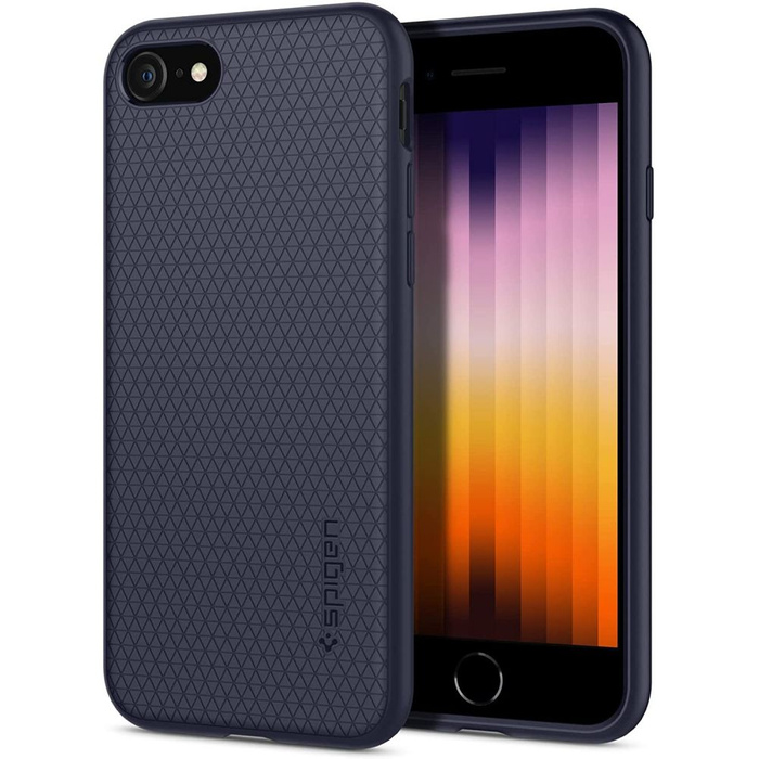 Case Spigen Liquid Air Apple iPhone SE 2022 2020 7 8 Midnight Blue Blue Case