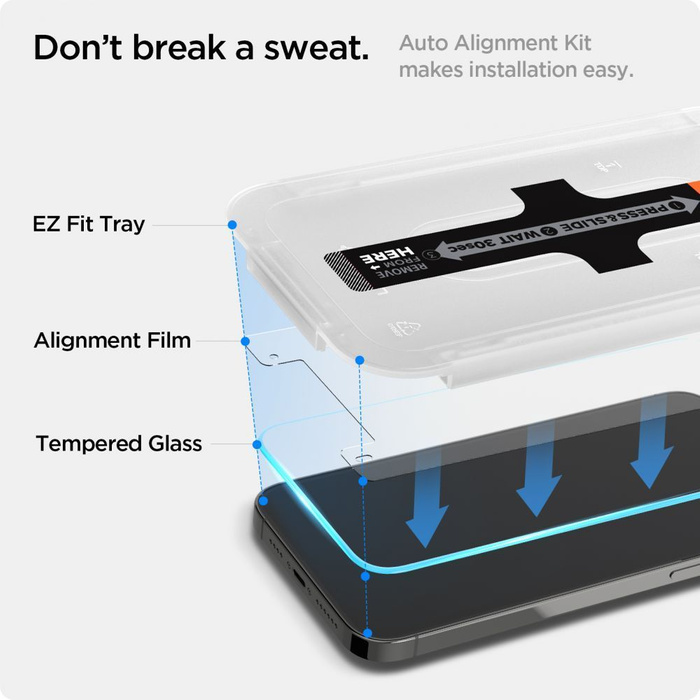 SPIGEN Glas.Tr Tempered Tempered Glass "ez Fit" Apple iPhone 13 13 Pro