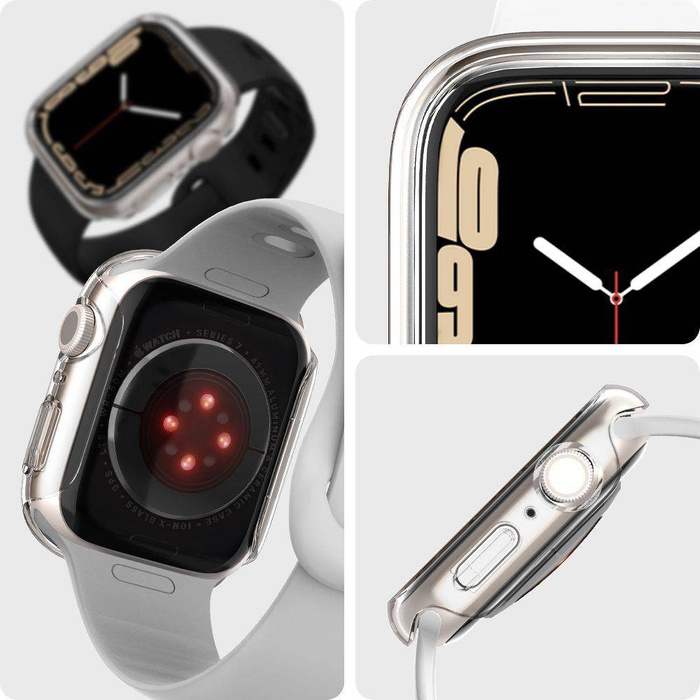 Etui SPIGEN Thin Fit Apple Watch 7 8 9 41mm Przezroczyste