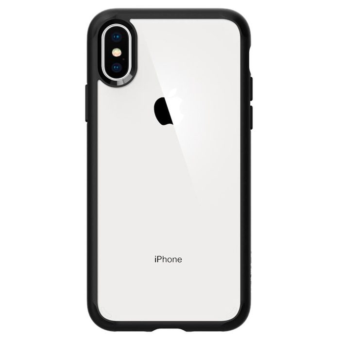 Etui SPIGEN iPhone X XS Ultra Hybrid Matte Black Czarne Case Apple