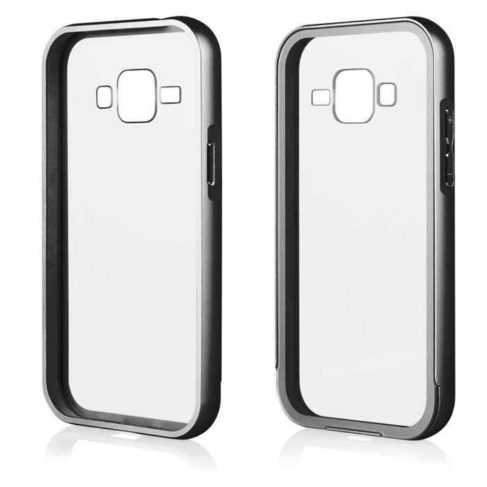 Aluminium Bumper Case Qult Luxury Samsung Galaxy J1 Black