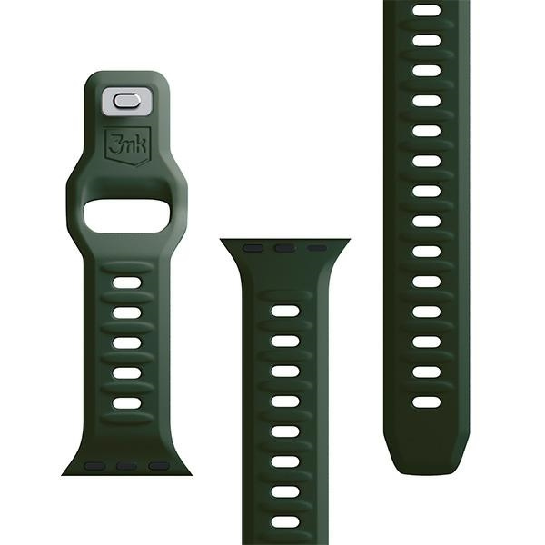 3MK Silicone Watch Strap ciemnozielony/ dark green dla Apple Watch 38/40/41mm