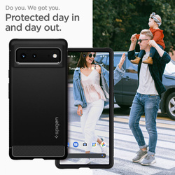 Case SPIGEN Google Pixel 6 Rugged Armor Matte Black Case