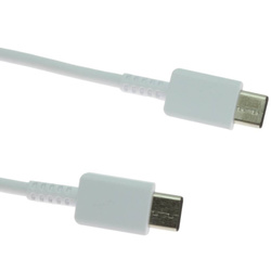 Oryginalny Kabel SAMSUNG Galaxy S22 Ultra S21 A52 A53 USB-C - USB-C 1,8M DŁUGI EP-DW767JWE Biały