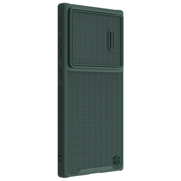 Nillkin Textured S Case etui Samsung Galaxy S23 Ultra pancerny pokrowiec z osłoną na aparat zielone