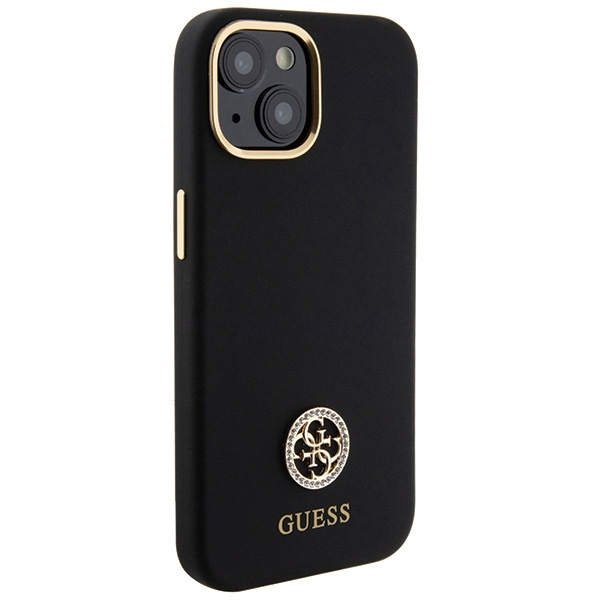 Guess GUHCP15SM4DGPK iPhone 15 / 14 / 13 6.1" czarny/black hardcase Silicone Logo Strass 4G