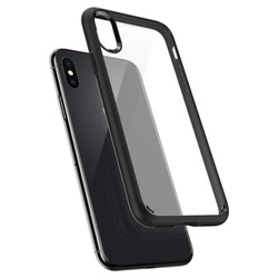 Case Spigen iPhone X XS Ultra Hybrid MATTE Black + Glass 