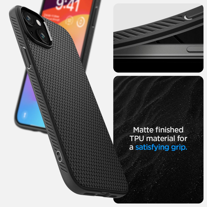 Case iPhone 15 Spigen Liquid Air MATTE Black Case