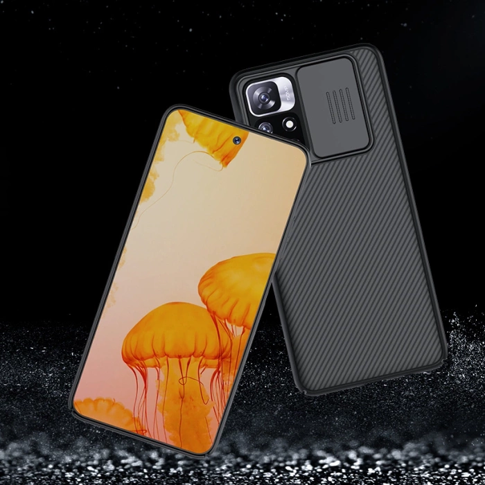 Nillkin CamShield Case etui pokrowiec osłona na aparat kamerę Xiaomi Redmi Note 11T 5G / Note 11S 5G / Note 11 5G (China) / Poco M4 Pro 5G niebieski