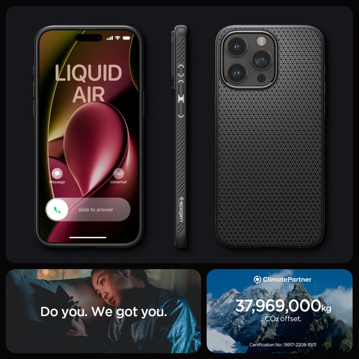 Case Spigen Liquid Air iPhone 15 Pro Case MATTE Black Case