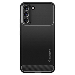 SPIGEN Galaxy S22 Rugged Armor ETUI MATTE Czarne + Szkło 3MK Flexible Glass