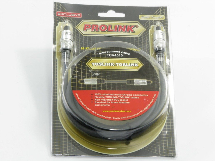 PROLINK Optical Toslink Cable 0.5m Digital Quality