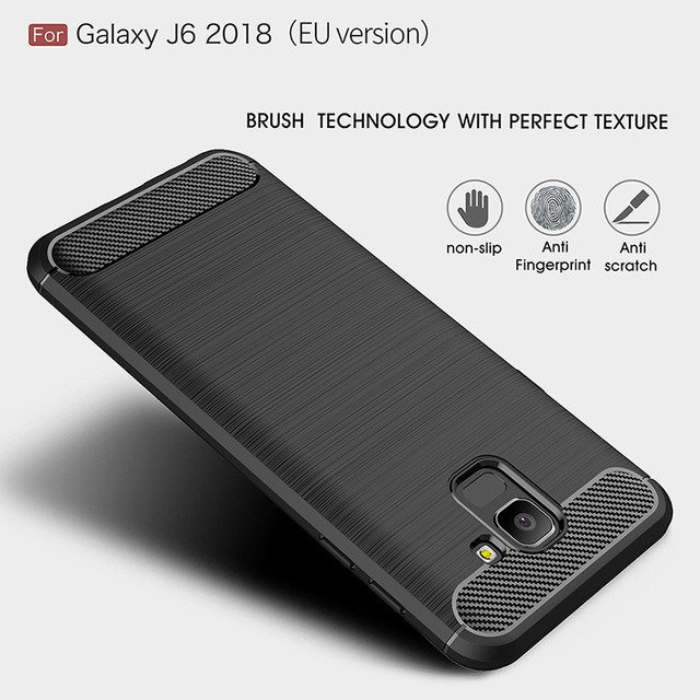 Pokrowiec Etui Samsung Galaxy J6 2018 Carbon Silikon