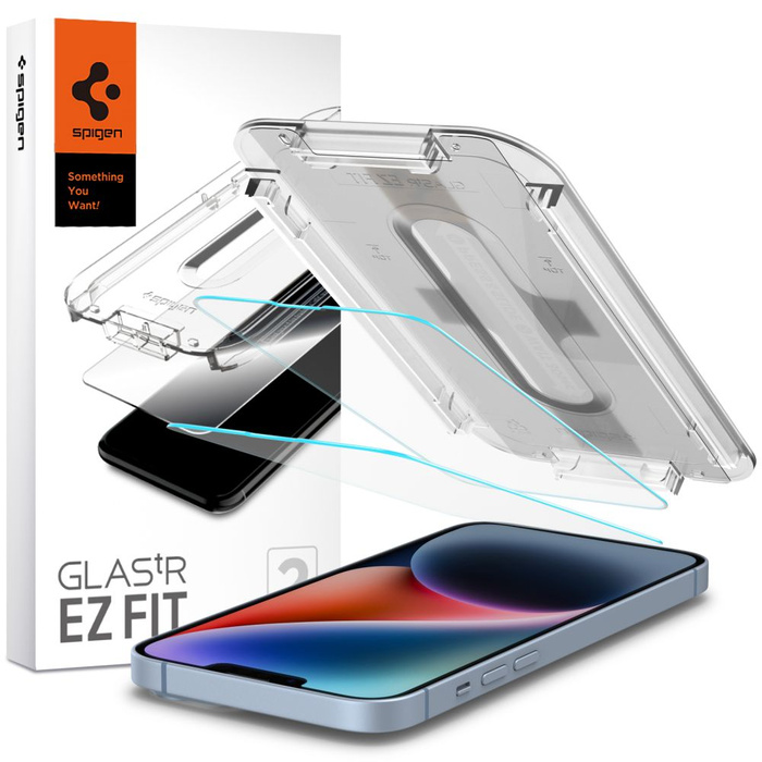 Szkło Hartowane SPIGEN iPhone 14 / 13 Pro / 13 Glas.Tr  ”ez Fit” 2-Pack