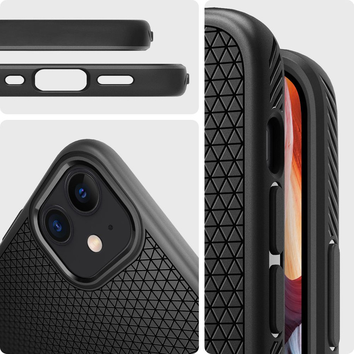 Etui SPIGEN Liquid Air iPhone 12 Mini Matte Black Czarne Case