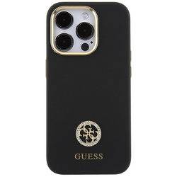 Guess GUHCP15LM4DGPK iPhone 15 Pro 6.1" czarny/black hardcase Silicone Logo Strass 4G