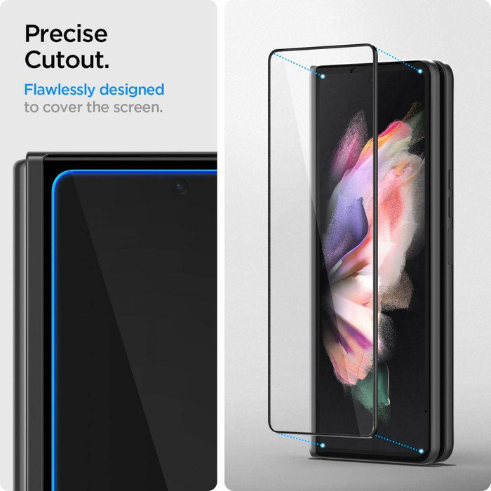 Tempered Glass SPIGEN Samsung Galaxy Z Fold 3 Glass FC &amp; Hinge Film Black Glass