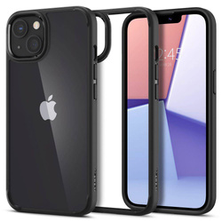 Etui iPhone 13 Spigen Ultra Hybrid Matte Black Case + Szkło Hartowane Spigen Glas.tr Slim