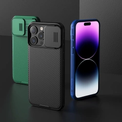 Pancerne etui Nillkin CamShield Pro Magnetic Case do iPhone 15 Pro Max z osłoną na aparat - czarne