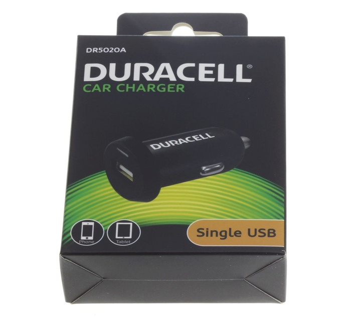 Ładowarka Samochodowa USB DURACELL 2x2.4A Uniwersalna Apple Samsung Nokia Sony 