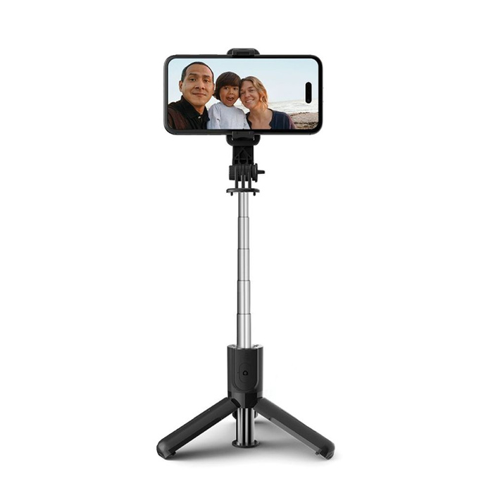 STATYW TECH-PROTECT L01S WIRELESS SELFIE STICK TRIPOD BLACK CZARNY 