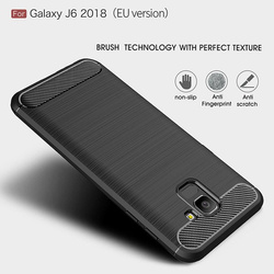 Cover Case for Samsung Galaxy J6 2018 Carbon Silicone