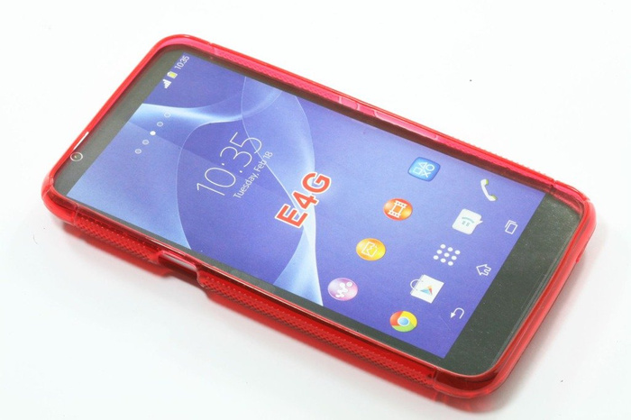 Cover S-Line Sony Xperia E4G Red Silicone Case