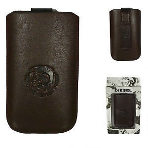 Etui DIESEL M Slip Uniwersalny Prawdziwa SKÓRA BRĄZOWY iPhone 3 3GS 4 4S N8