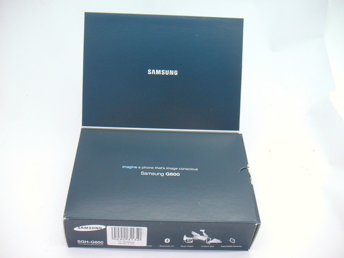 Pudełko SAMSUNG G600 Blue CD, Kabel