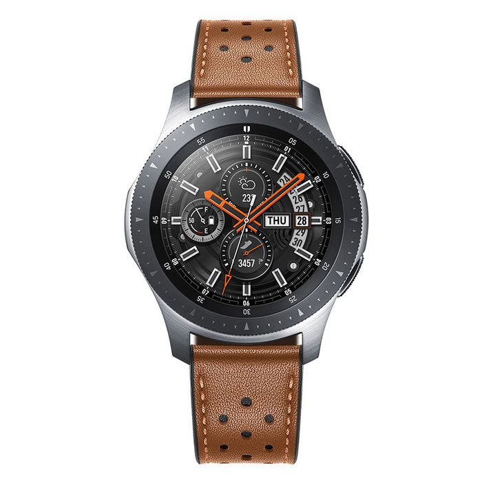 TECH-PROTECT Leather strap Samsung Galaxy Watch 46mm Brown Brown