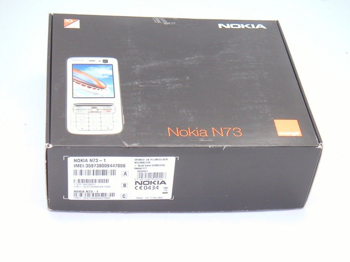 Pudełko NOKIA N73 Orange CD, Kabel