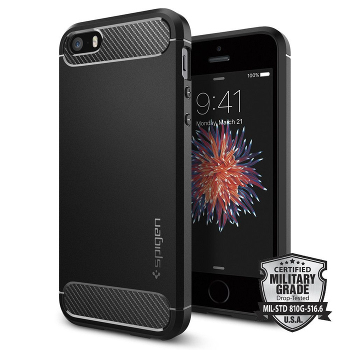 Case Spigen Rugged Armor Apple IPhone 5S SE Black Case