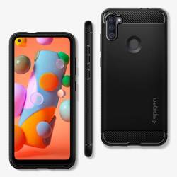 Etui SPIGEN Rugged Armor Galaxy A11 Matte Black Czarne Case